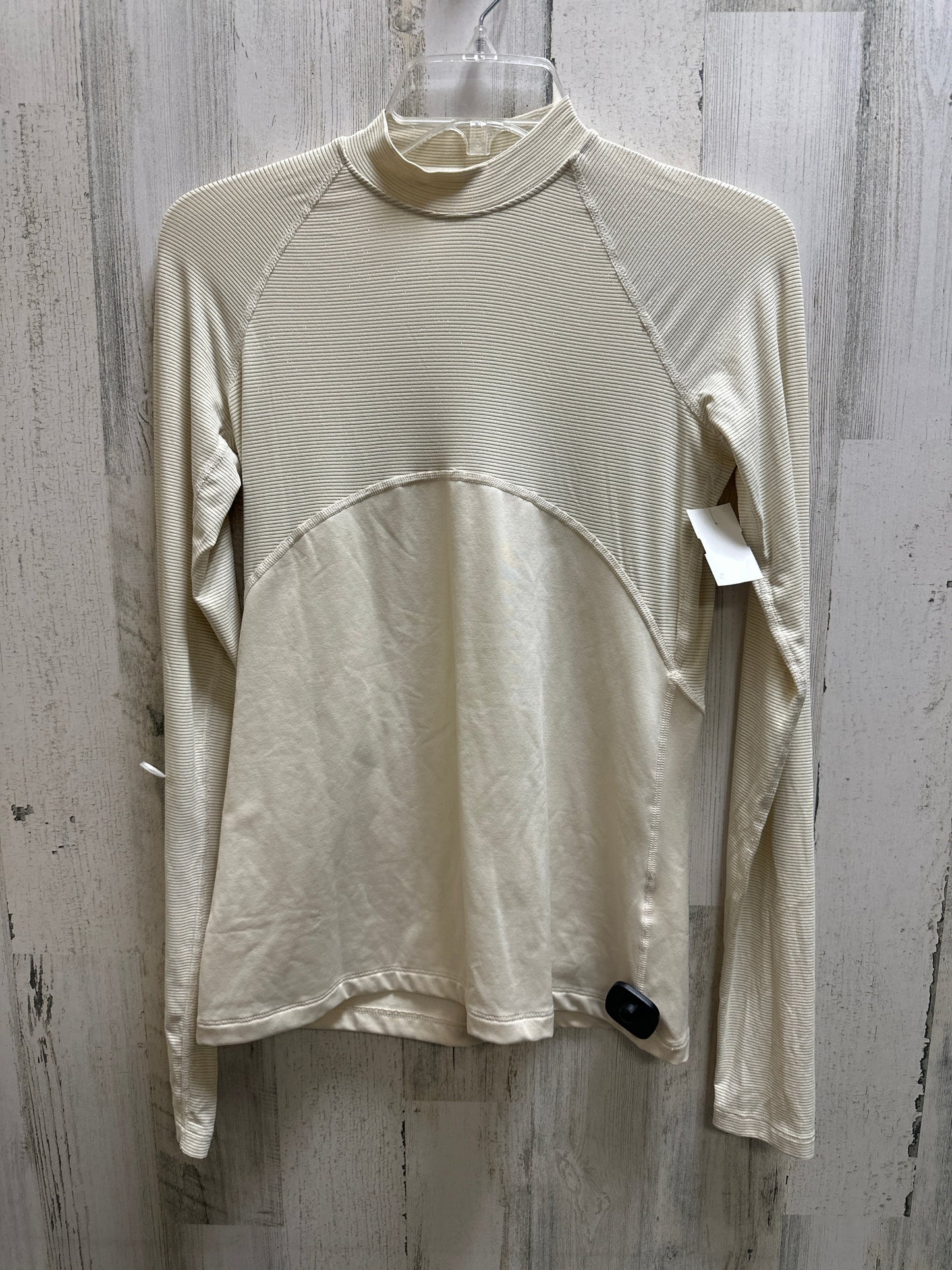 White Athletic Top Long Sleeve Crewneck Nike Apparel, Size S