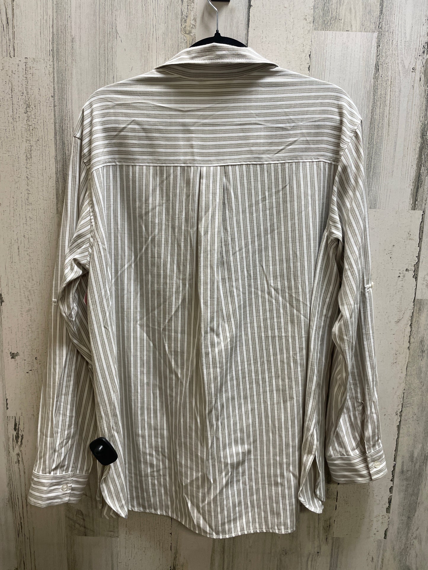 Top Long Sleeve By Max Studio In Striped Pattern, Size: L