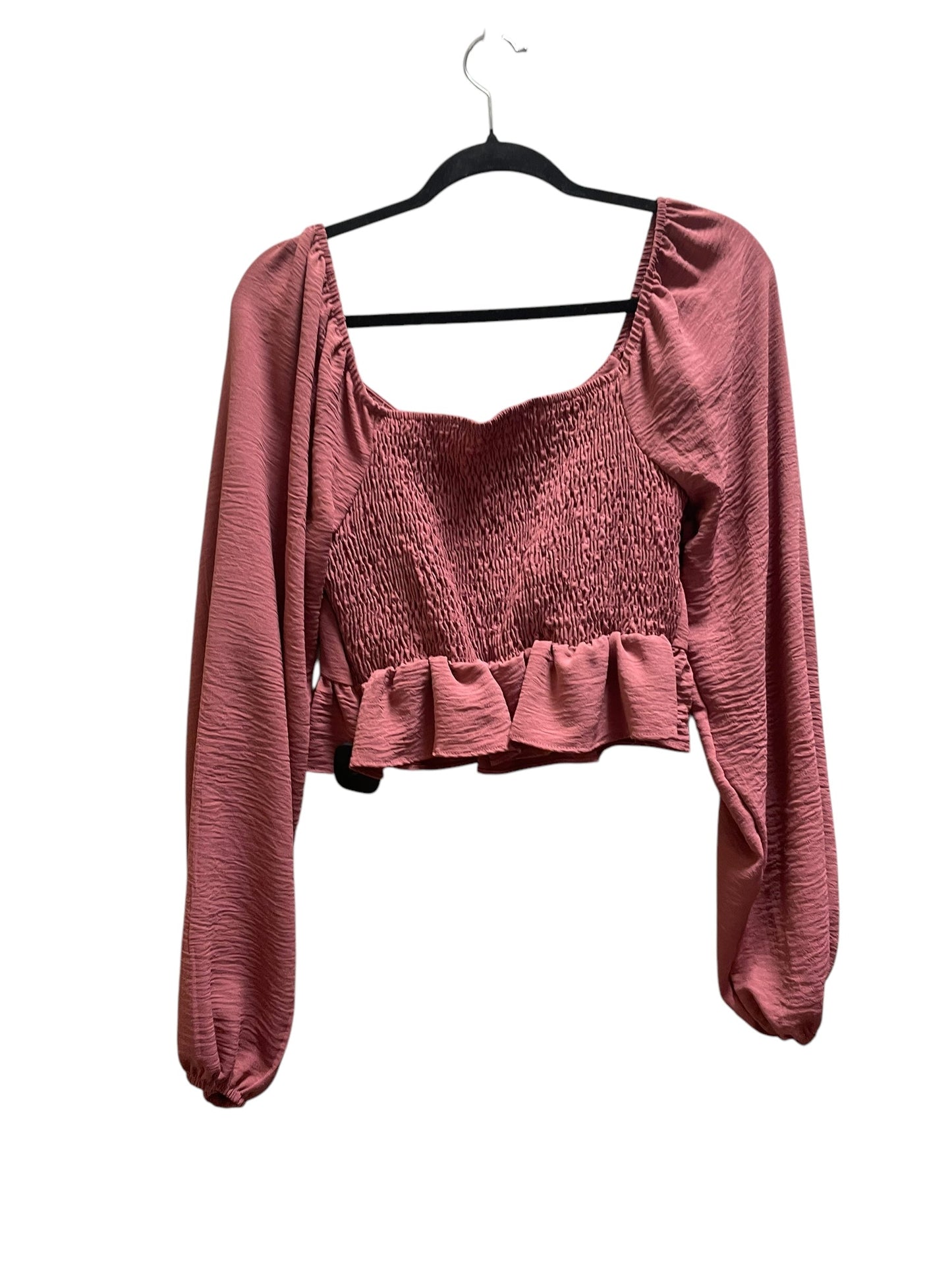 Top Long Sleeve By Altard State In Pink, Size: L