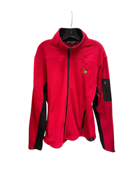 Jacket Fleece By Clothes Mentor In Red, Size: L