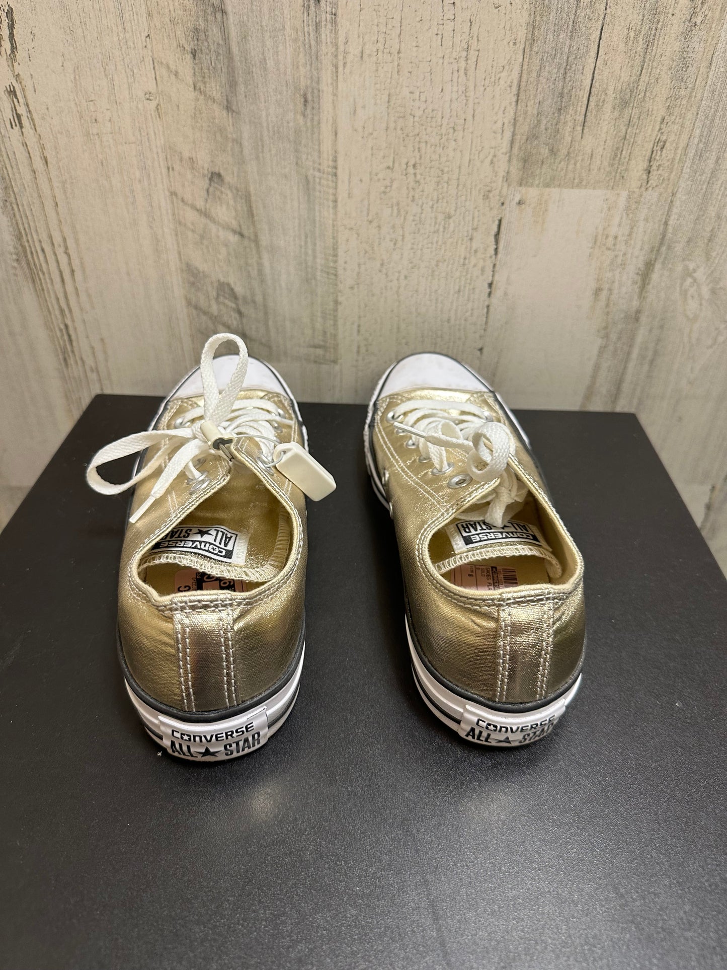 Gold Shoes Flats Converse, Size 8