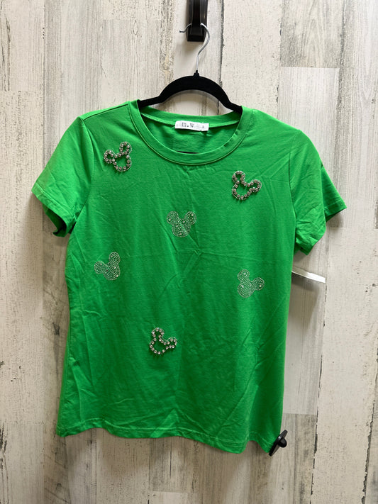 Green Top Short Sleeve Clothes Mentor, Size S