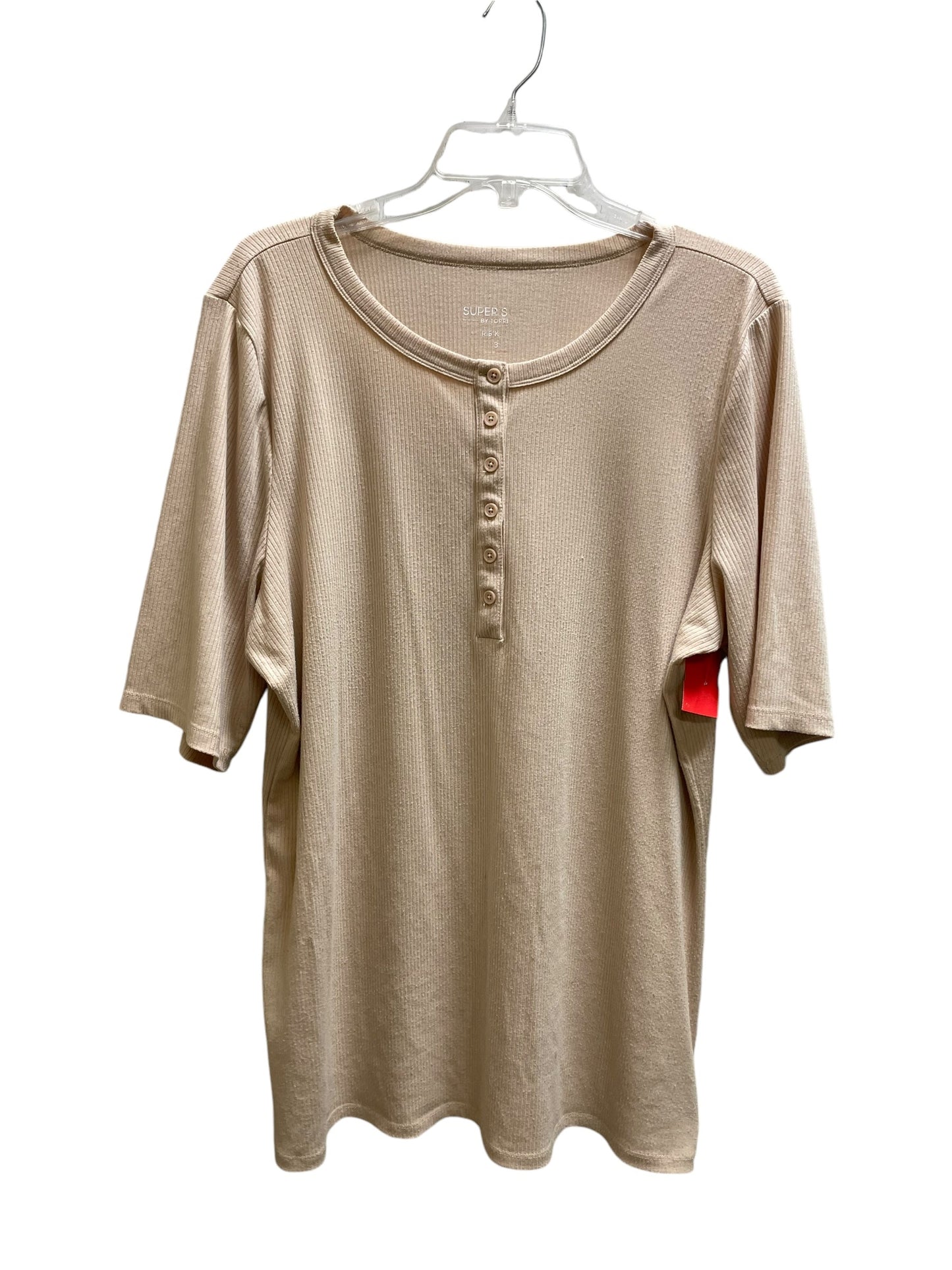 Top Short Sleeve By Torrid In Cream, Size: 3x