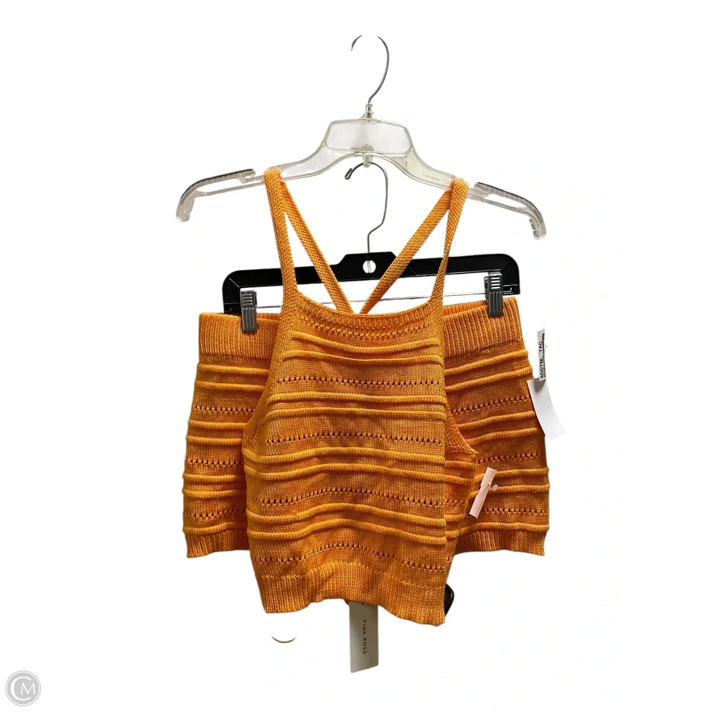 Shorts Set By Pink Rose In Orange, Size: L