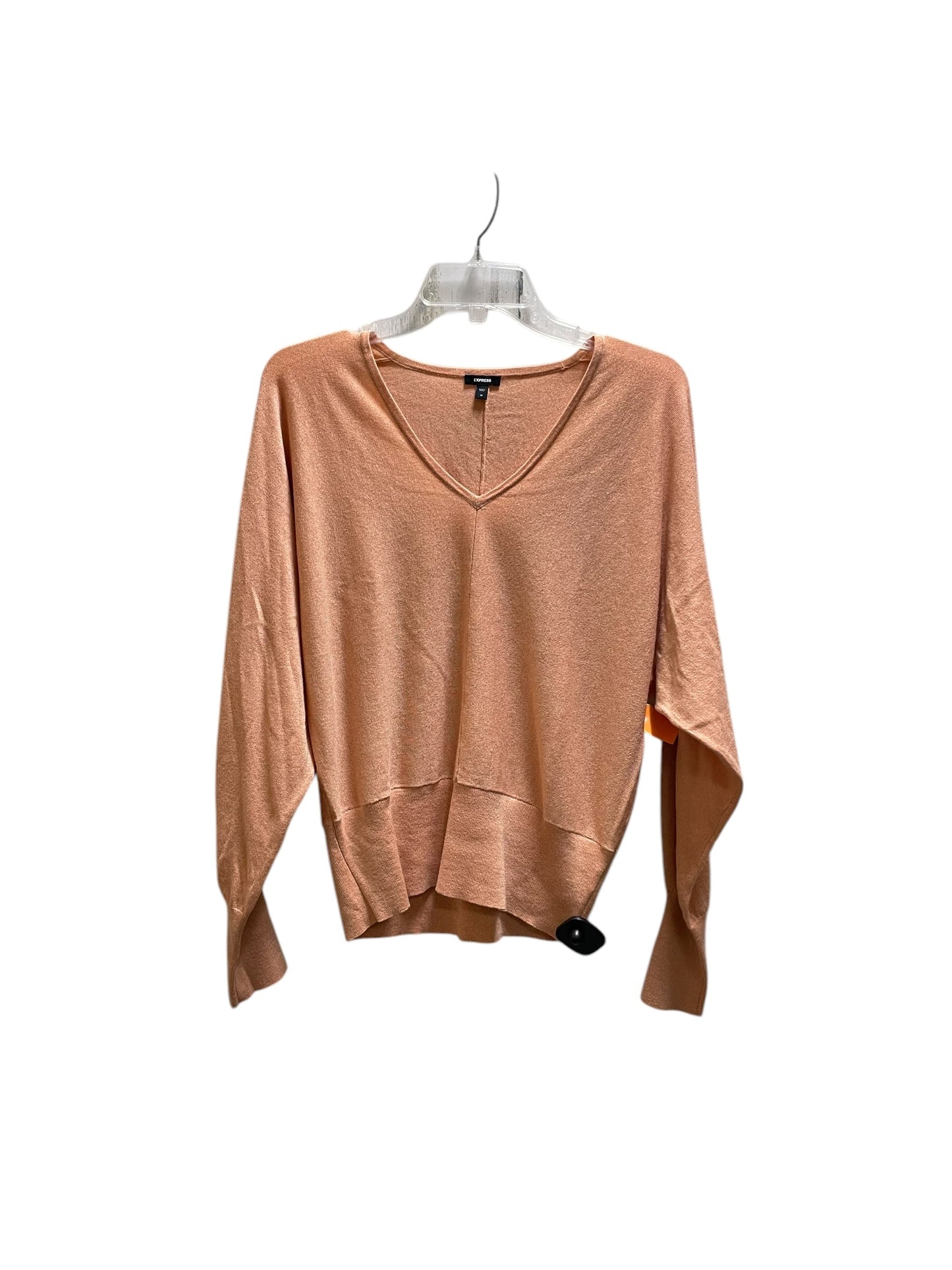 Top Long Sleeve By Express In Orange, Size: M