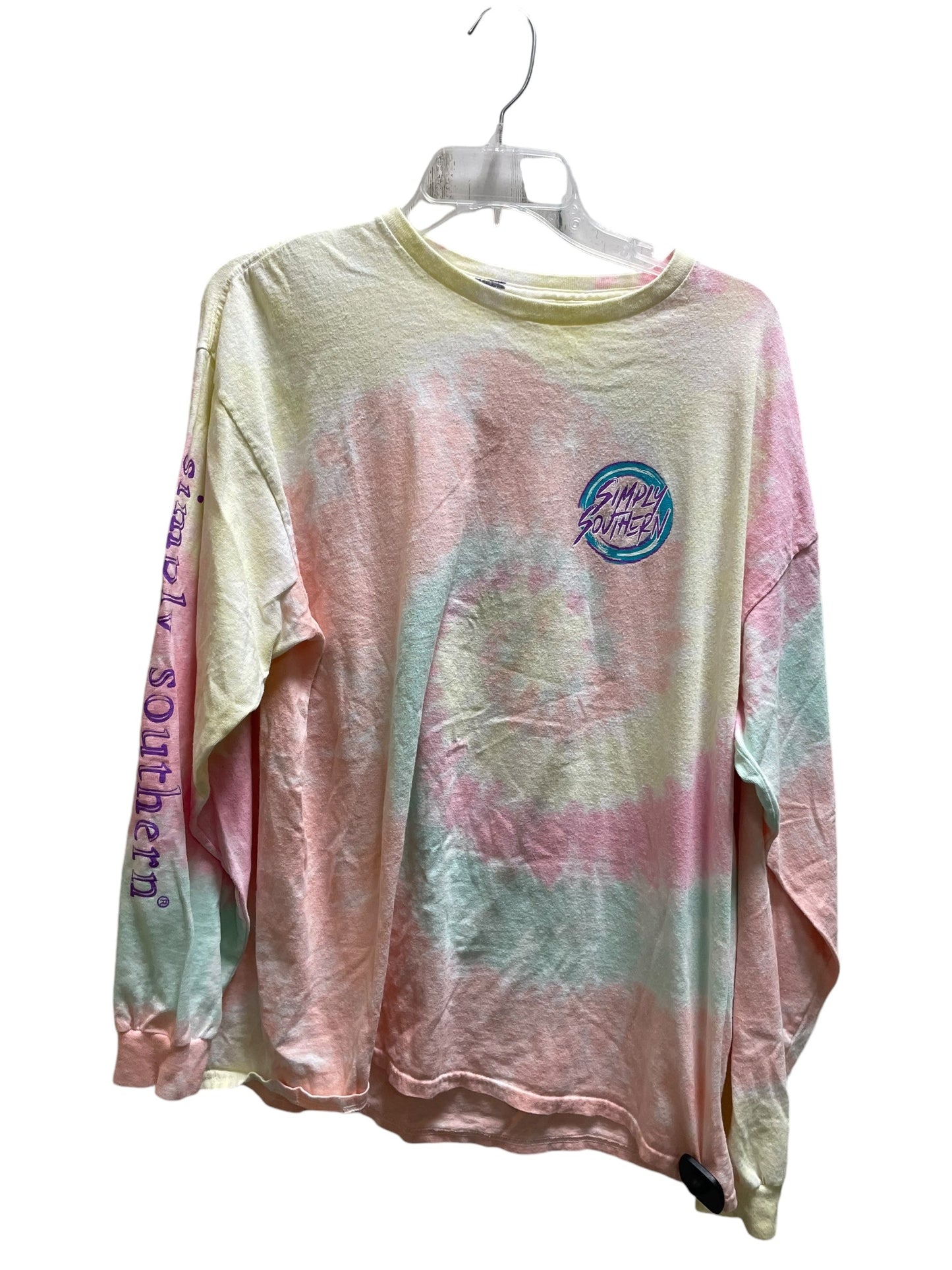 Top Long Sleeve By Simply Southern In Multi-colored, Size: Xl