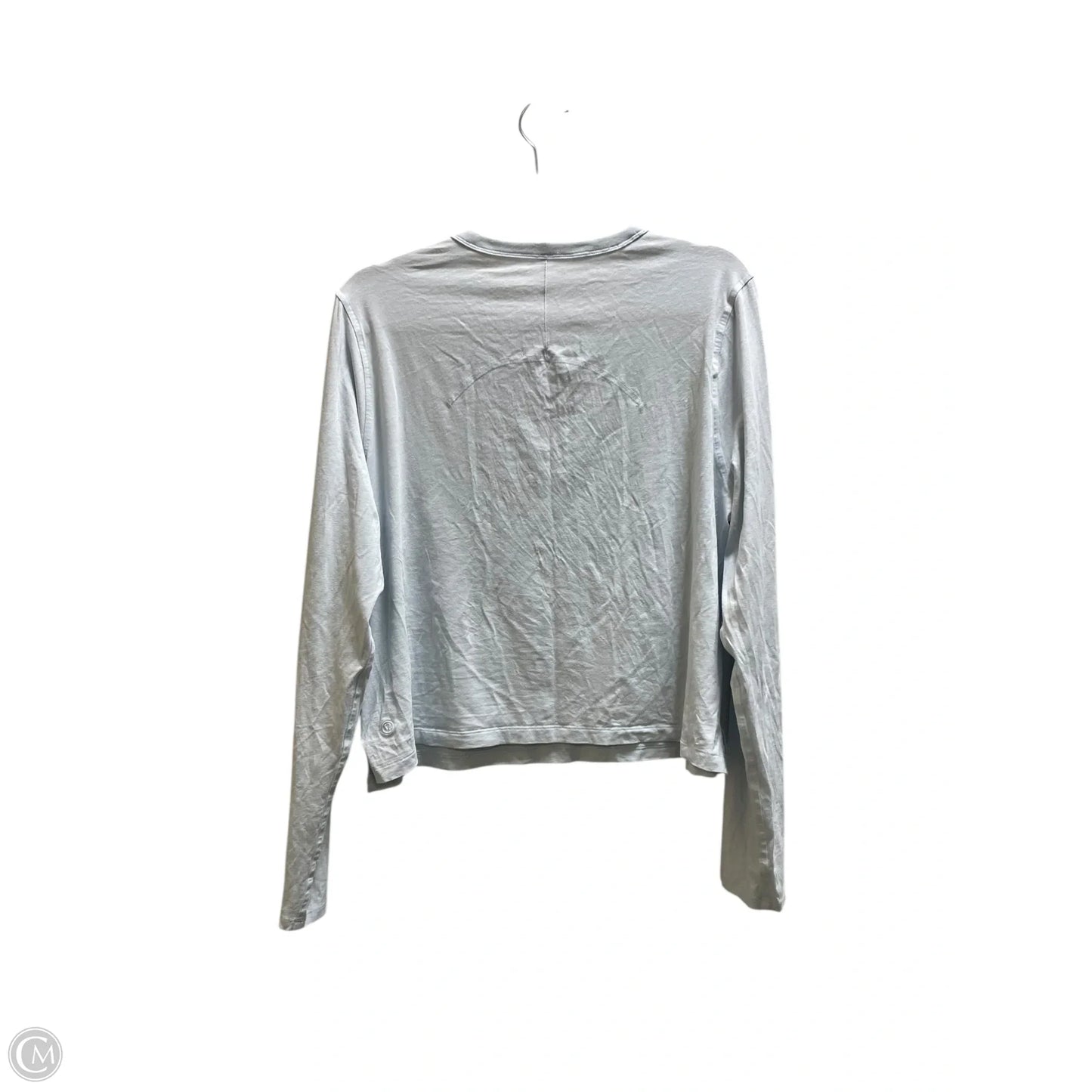 Athletic Top Long Sleeve Collar By Lululemon In Blue, Size: L