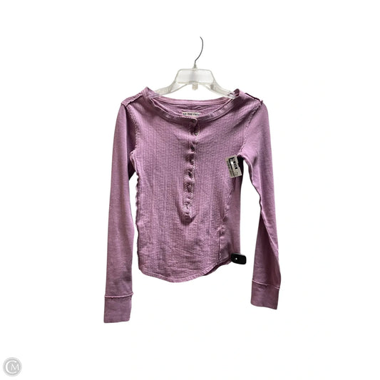 Top Long Sleeve By We The Free In Purple, Size: Xs