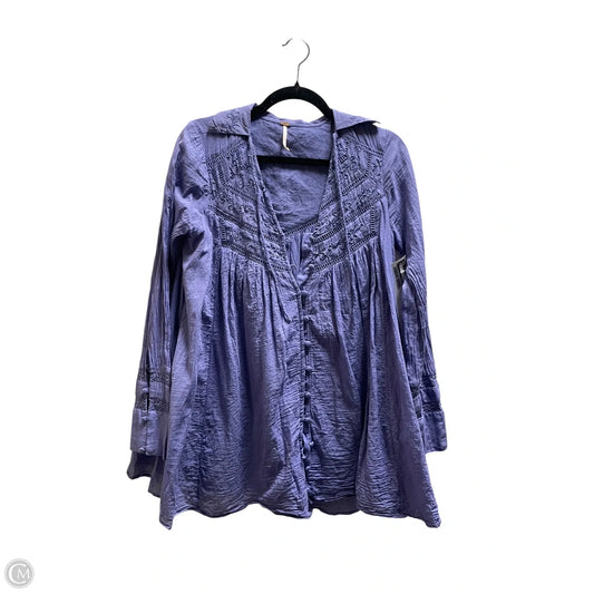 Top Long Sleeve By Free People In Blue, Size: Xs