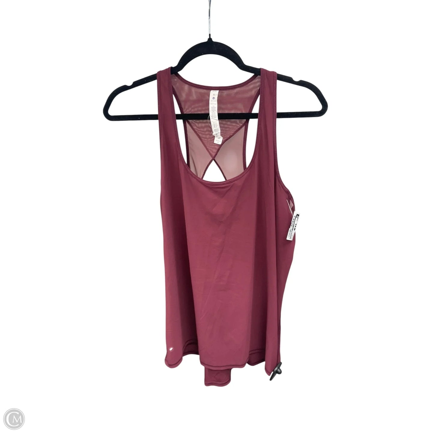 Athletic Tank Top By Lululemon In Maroon, Size: M