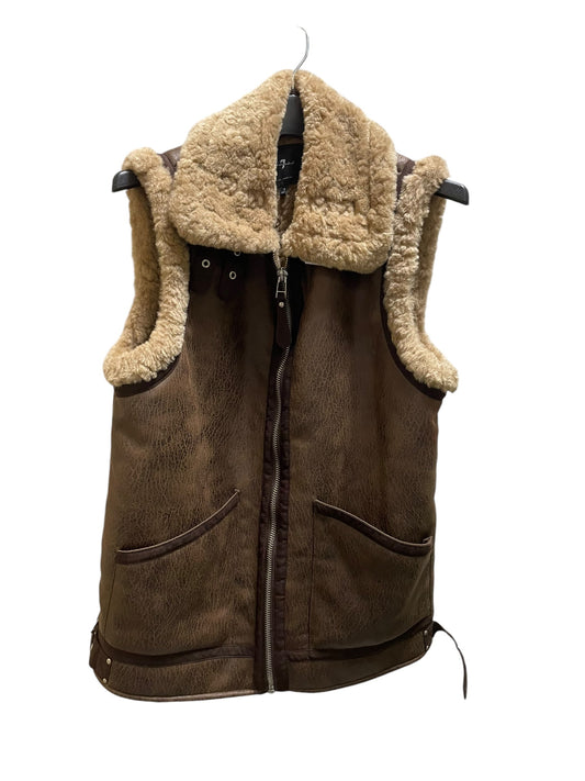 Vest Faux Fur & Sherpa By 7 For All Mankind In Brown, Size: S