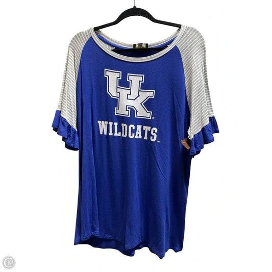 Top Short Sleeve By Clothes Mentor In Blue, Size: 2x