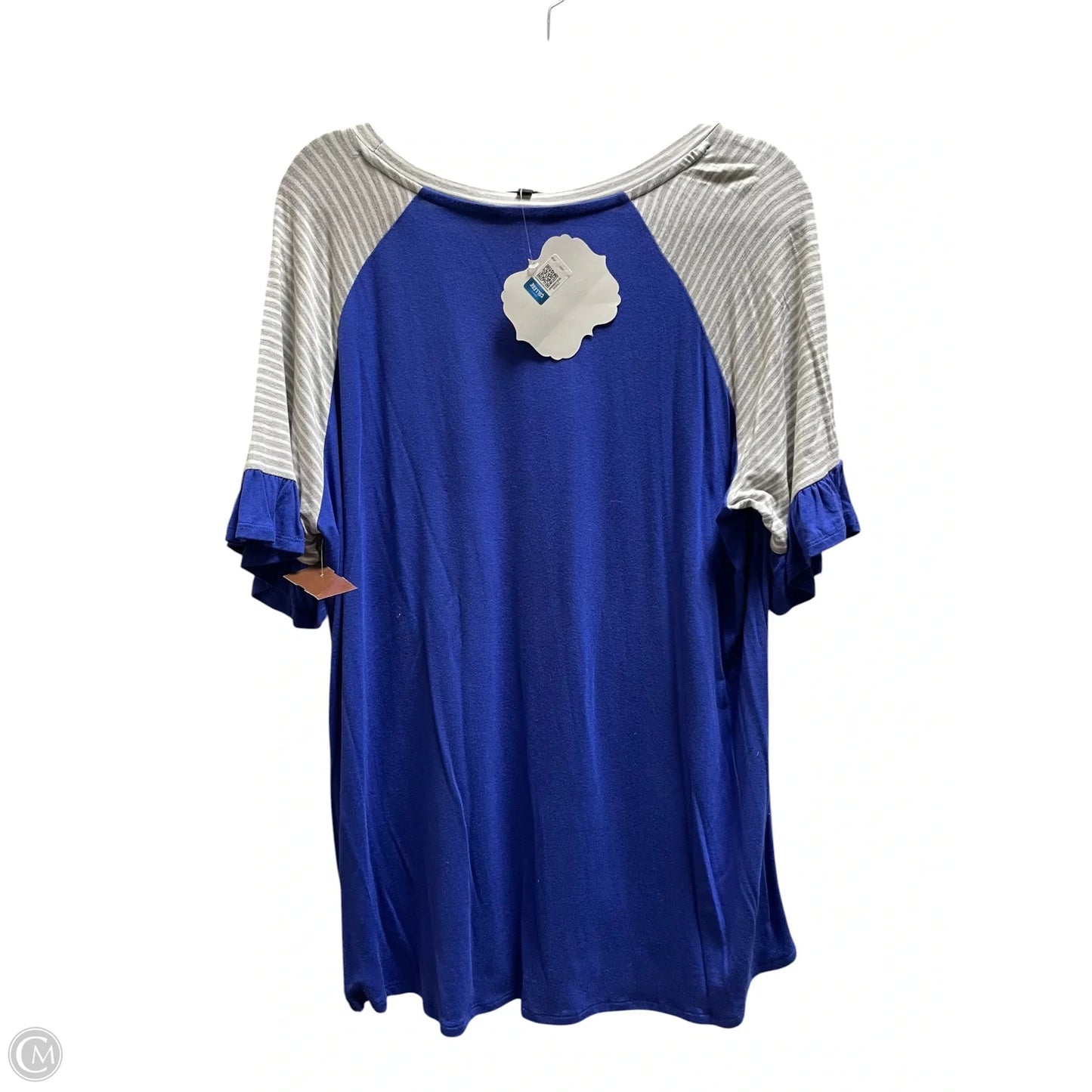 Top Short Sleeve By Clothes Mentor In Blue, Size: 2x