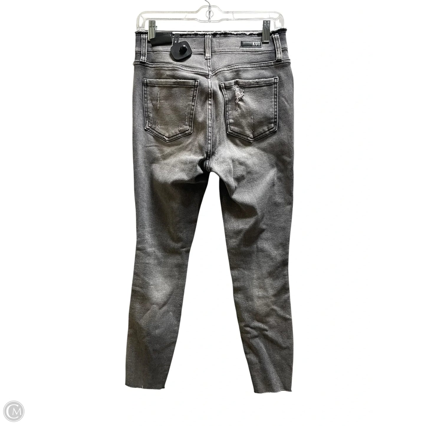 Jeans Straight By Kut In Black Denim, Size: 4
