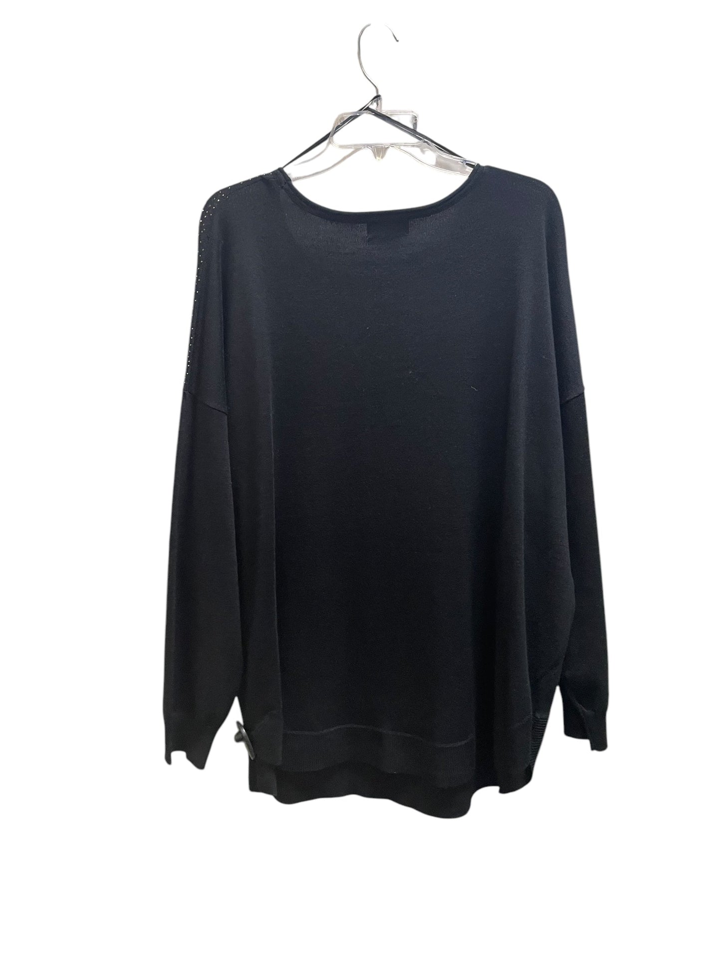 Top Long Sleeve By Liz Claiborne In Black, Size: 2x