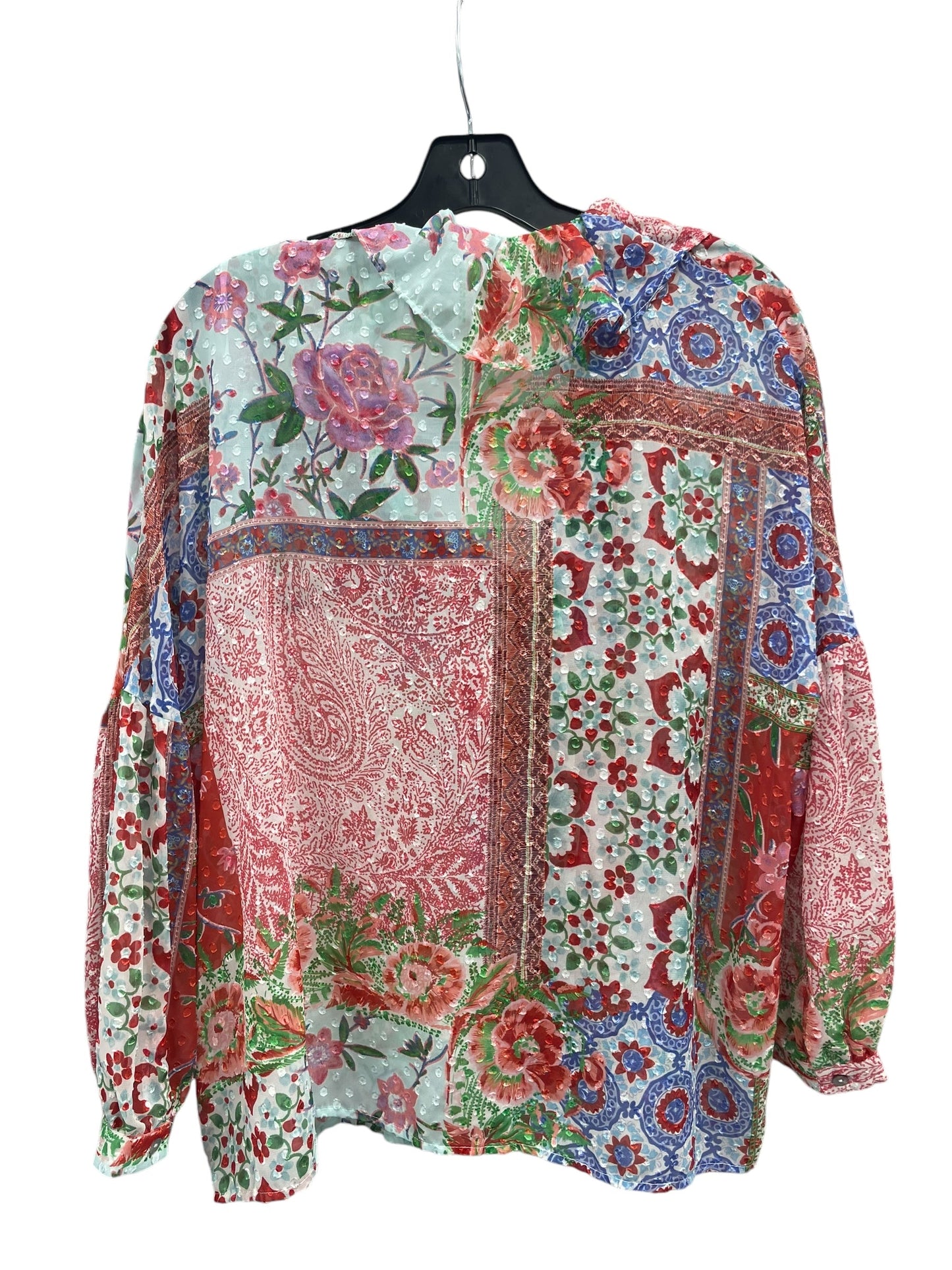 Top Long Sleeve By Zara In Multi-colored, Size: Xs