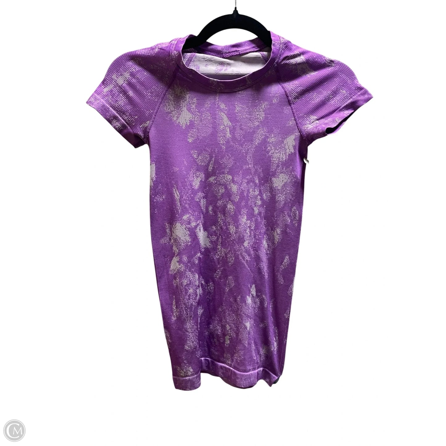 Athletic Top Short Sleeve By Lululemon In Purple, Size: S