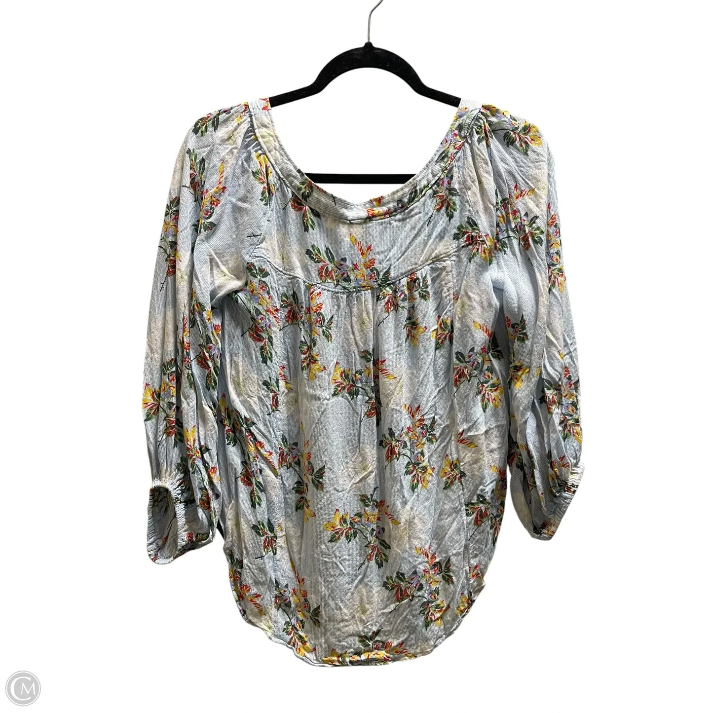 Top Long Sleeve By Anthropologie In Blue, Size: M