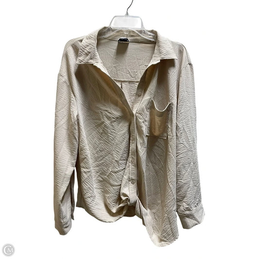 Top Long Sleeve By Arula In Tan, Size: 1x