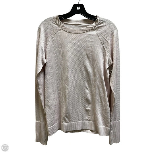 Athletic Top Long Sleeve Collar By Lululemon In Pink, Size: 4