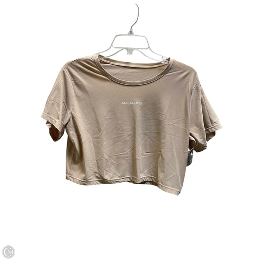 Athletic Top Short Sleeve By Alphalete In Peach, Size: M