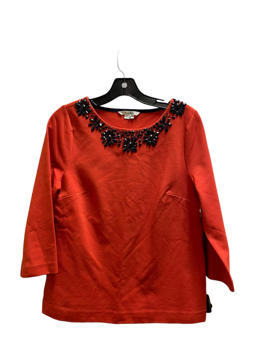 Top Short Sleeve By Boden In Orange, Size: M