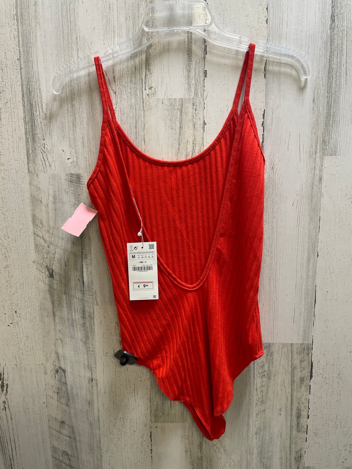 Top Sleeveless By Zara In Red, Size: M