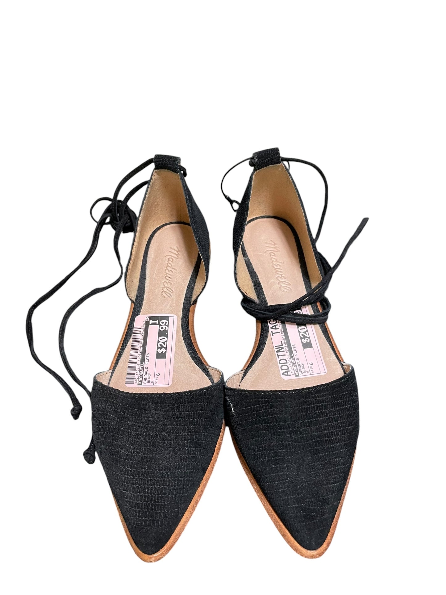 Sandals Flats By Madewell In Black, Size: 6