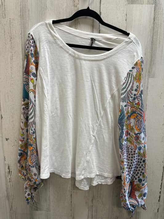 White Top Long Sleeve Anthropologie, Size Xl