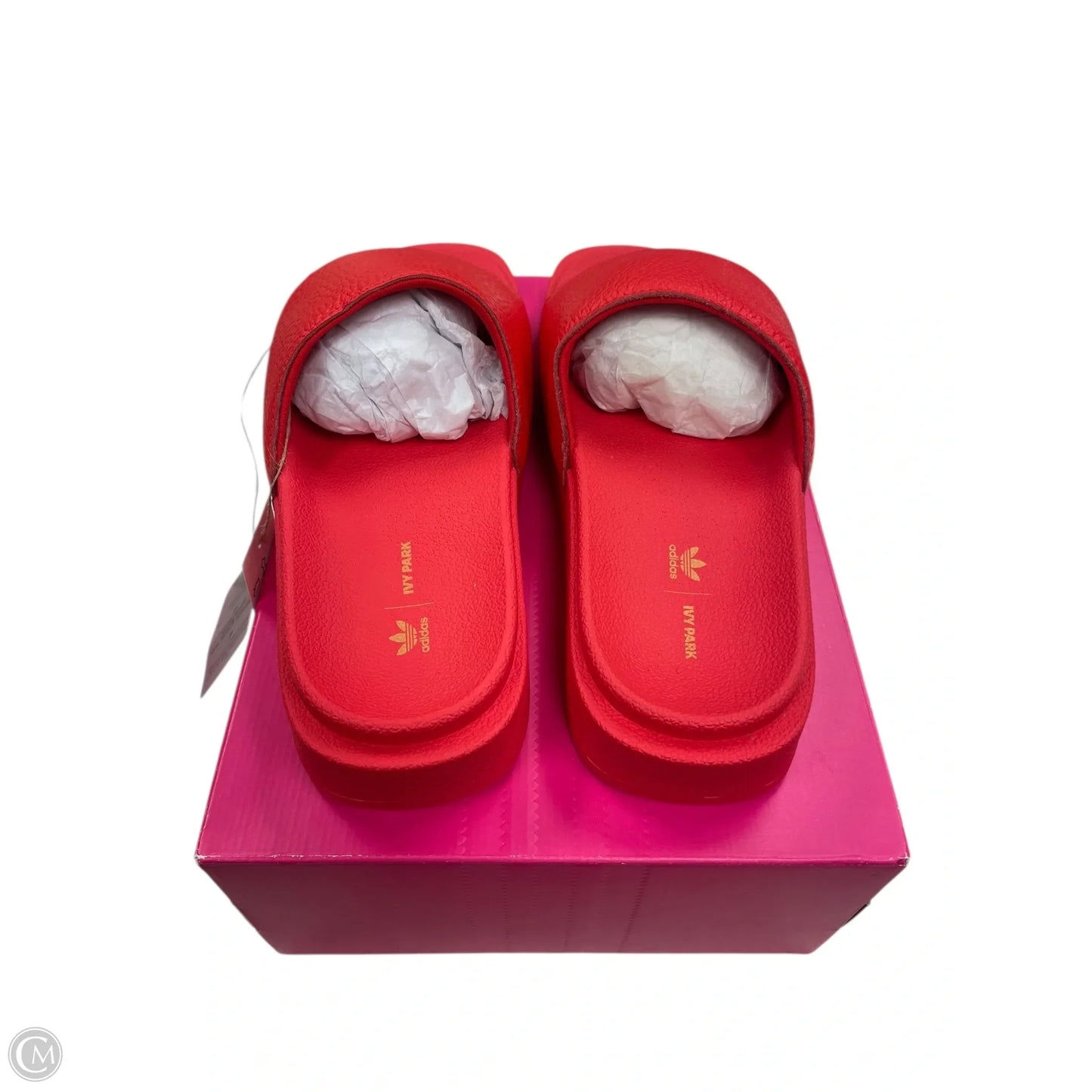 Sandals Flats By Adidas In Red, Size: 7