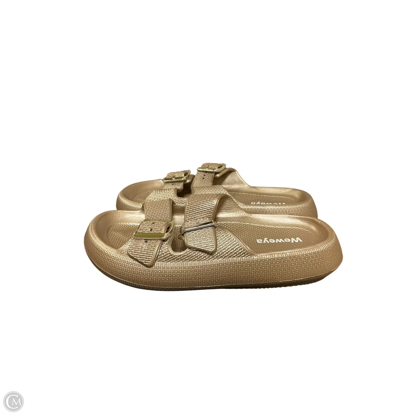 Sandals Flats By Clothes Mentor In Gold, Size: 7