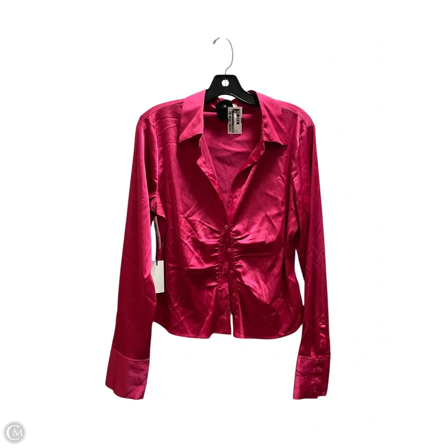 Top Long Sleeve By Babaton In Pink, Size: L