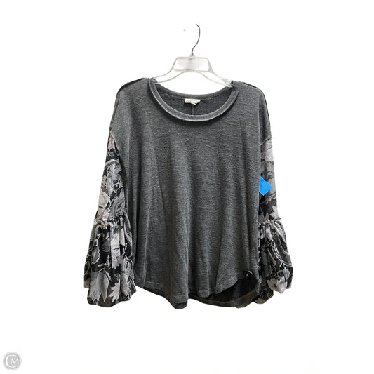 Top Long Sleeve By Mystree In Grey, Size: M
