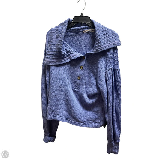 Top Long Sleeve By Free People In Blue, Size: S
