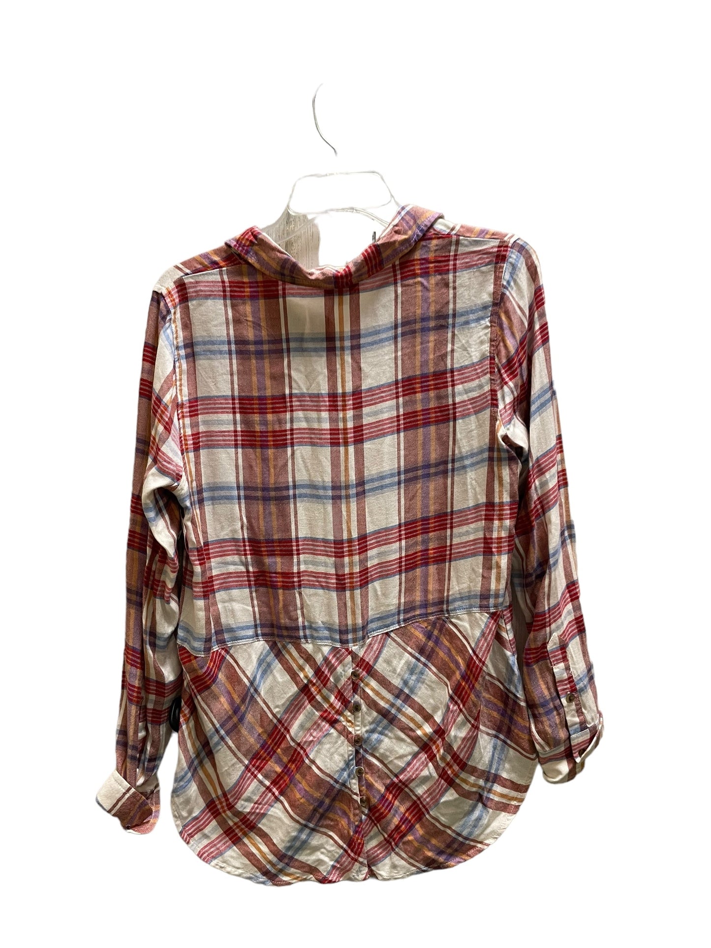 Top Long Sleeve By Lucky Brand In Plaid Pattern, Size: S