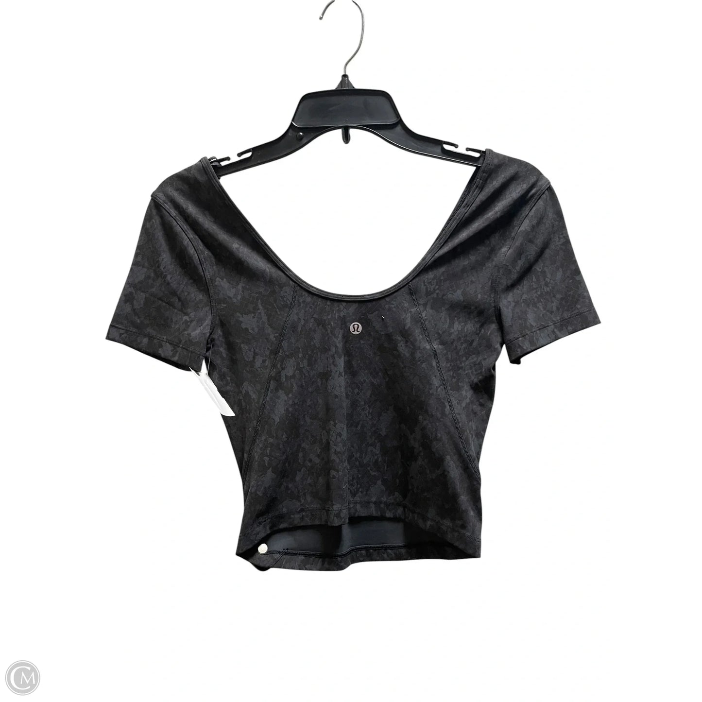 Athletic Top Short Sleeve By Lululemon In Black, Size: 4