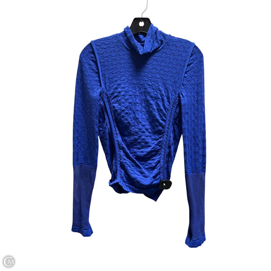 Athletic Top Long Sleeve Collar By Free People In Blue, Size: M