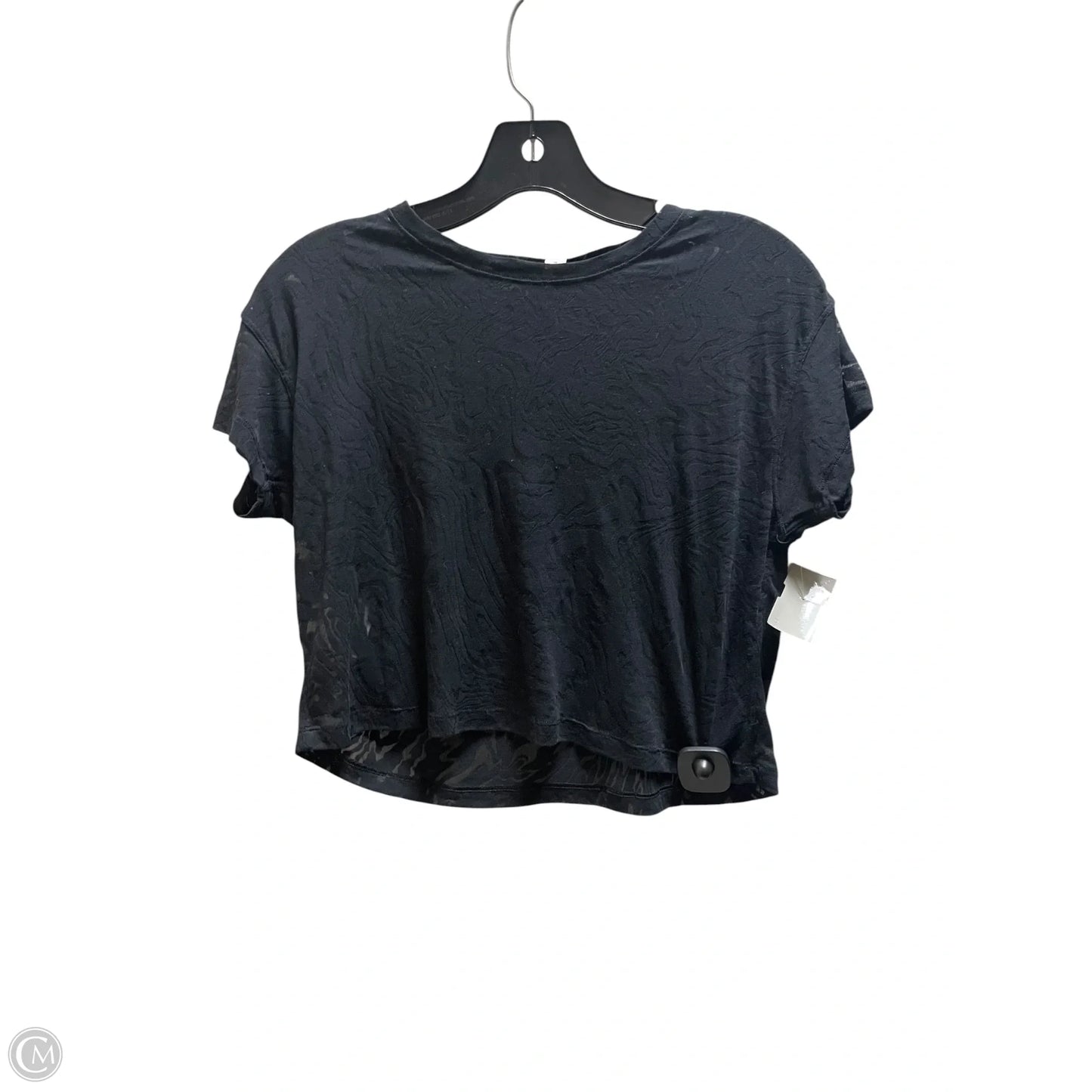 Top Short Sleeve By Lululemon In Black, Size: 2