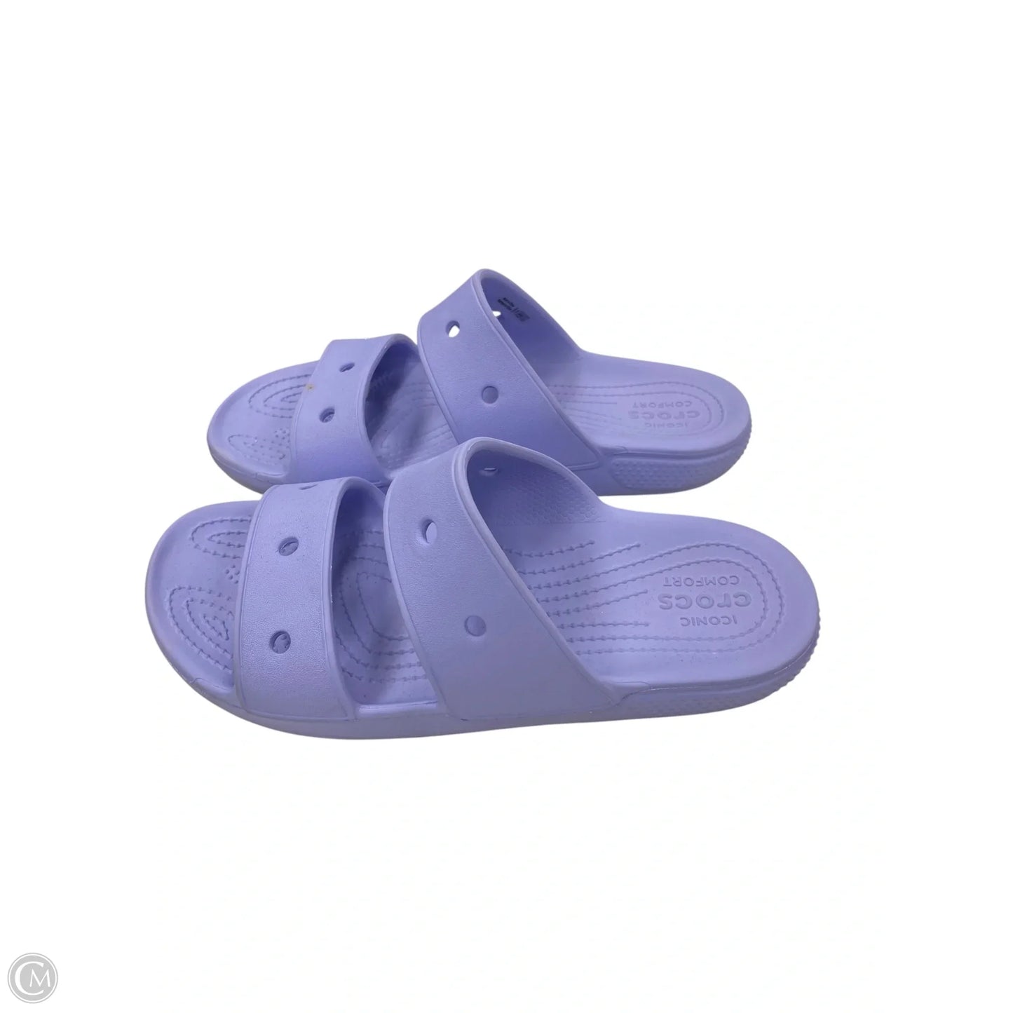Sandals Flats By Crocs In Purple, Size: 9
