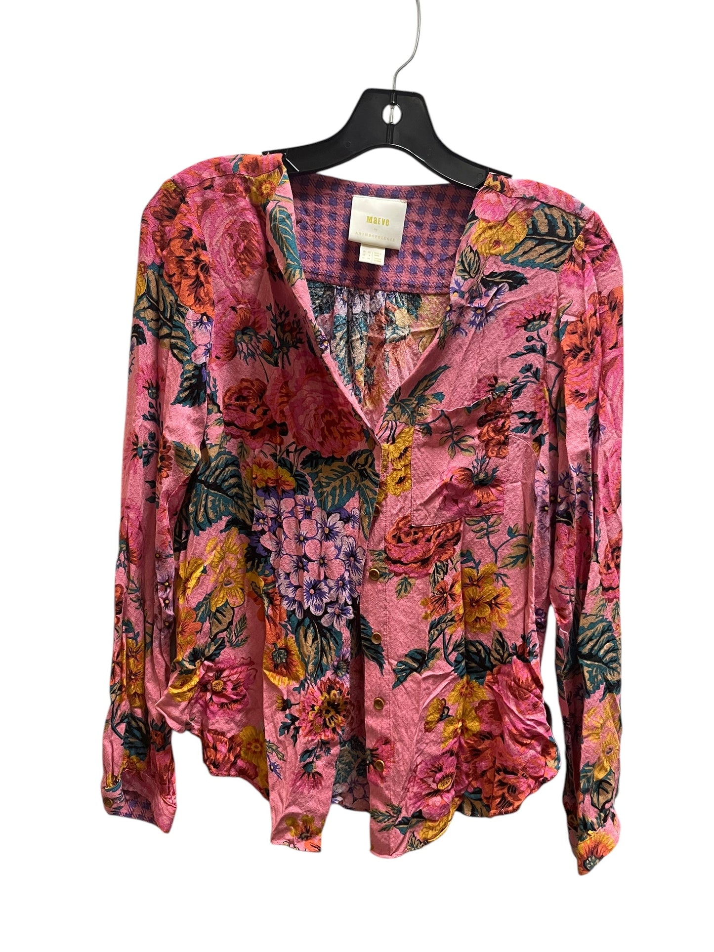 Top Long Sleeve By Maeve In Floral Print, Size: M