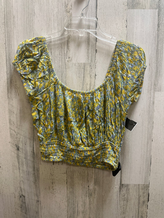 Yellow Top Short Sleeve Free People, Size Xs
