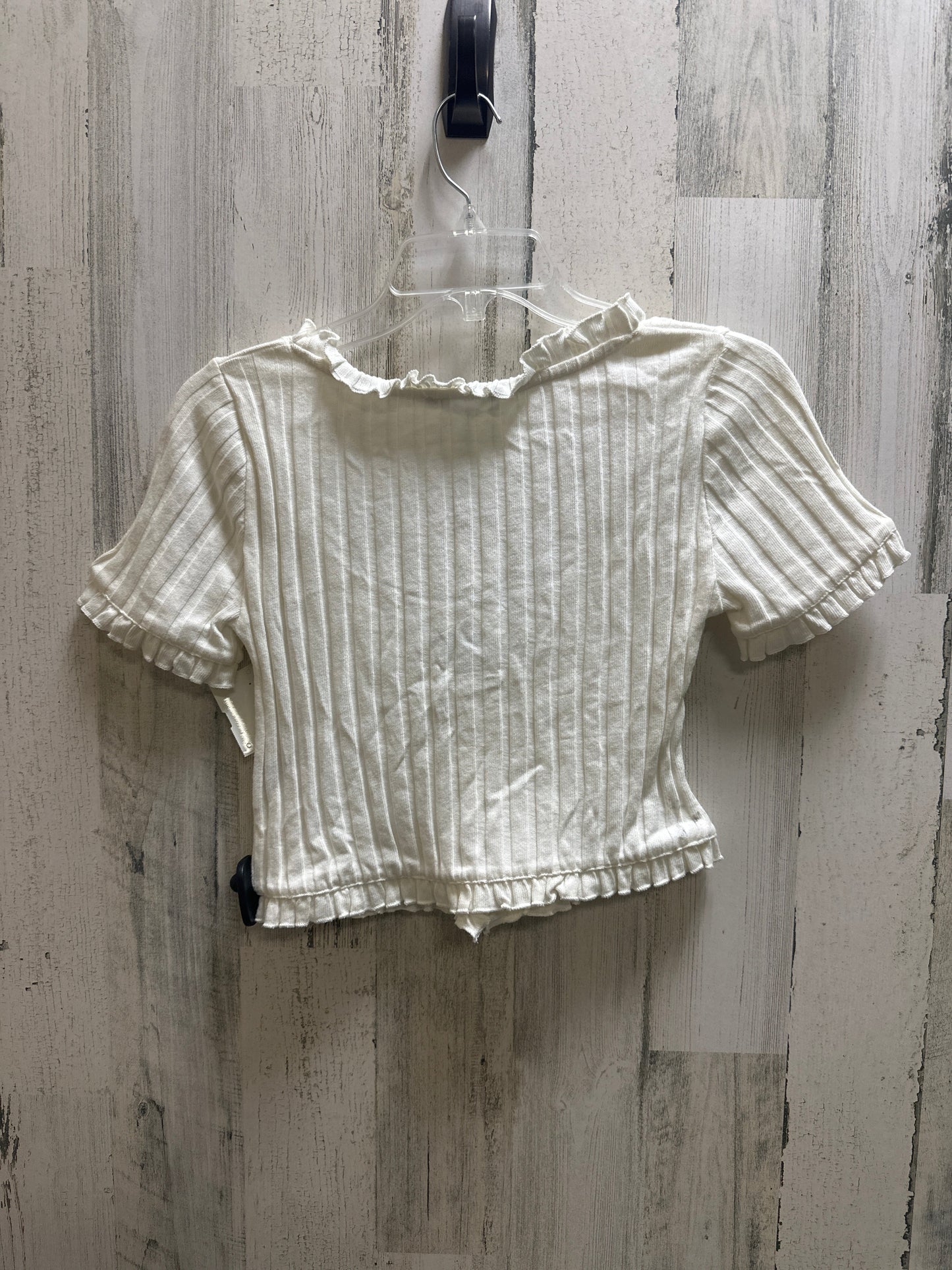 White Top Short Sleeve Zara, Size M