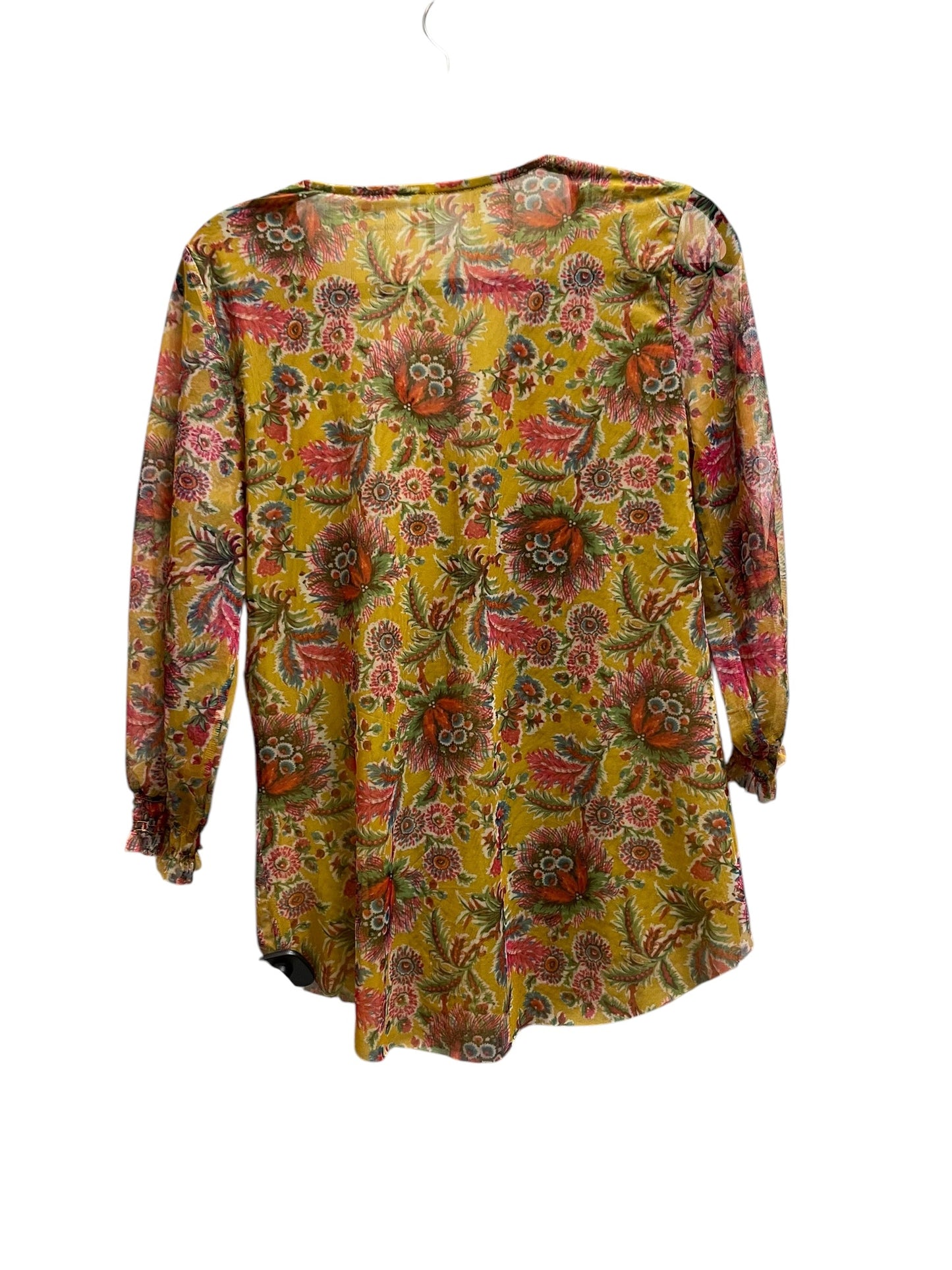 Top Long Sleeve By Anthropologie In Yellow, Size: S