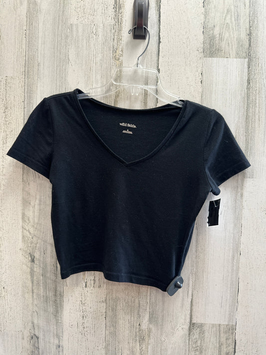 Black Top Short Sleeve Basic Wild Fable, Size S