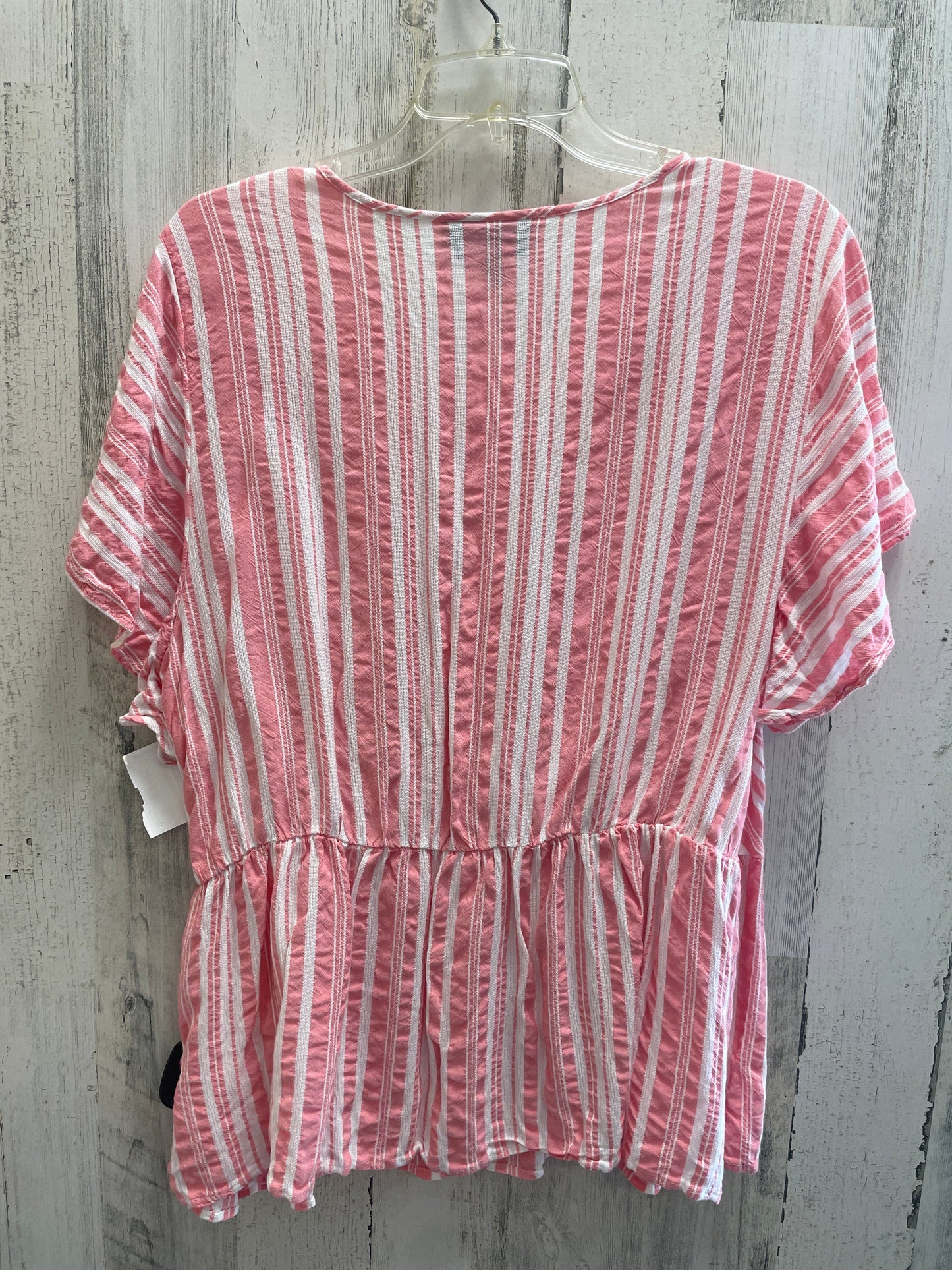 Striped Pattern Top Short Sleeve Lane Bryant, Size 2x