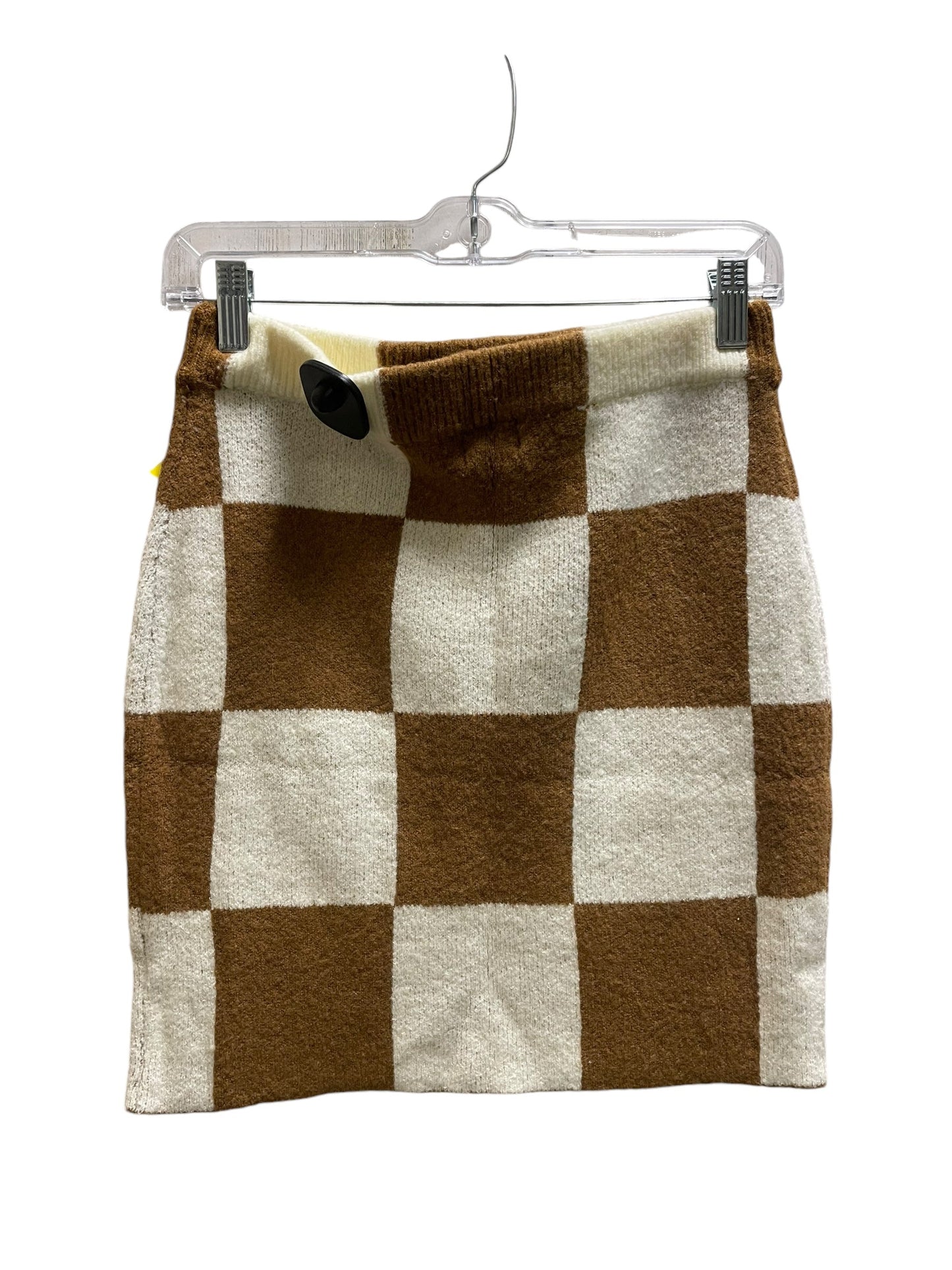 Skirt Mini & Short By Clothes Mentor In Brown & Cream, Size: M