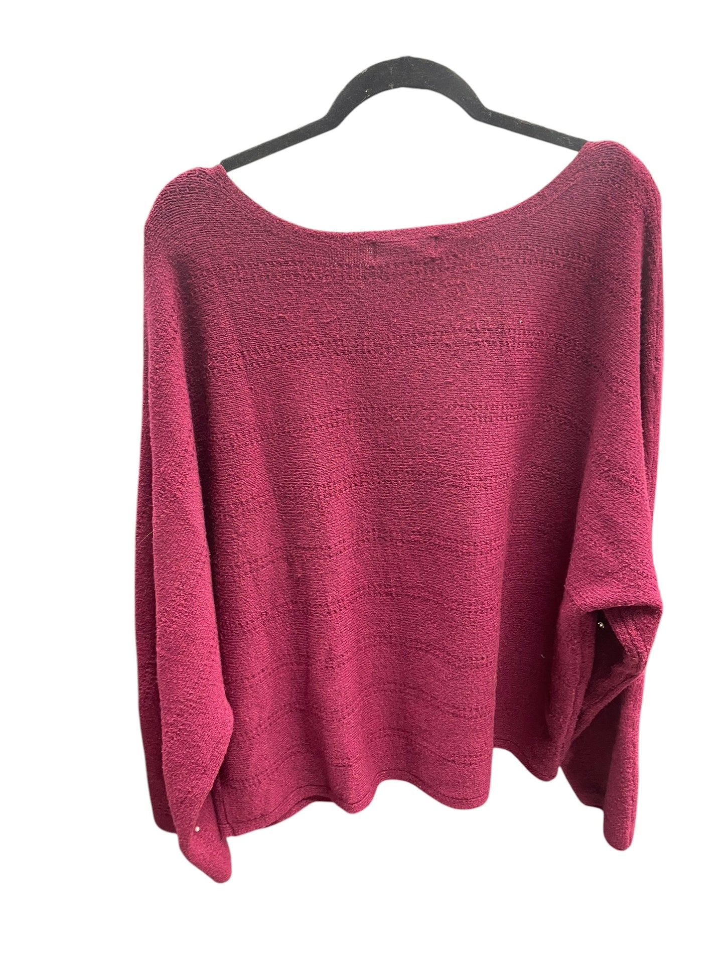 Sweater By Liz Claiborne In Maroon, Size: Xl