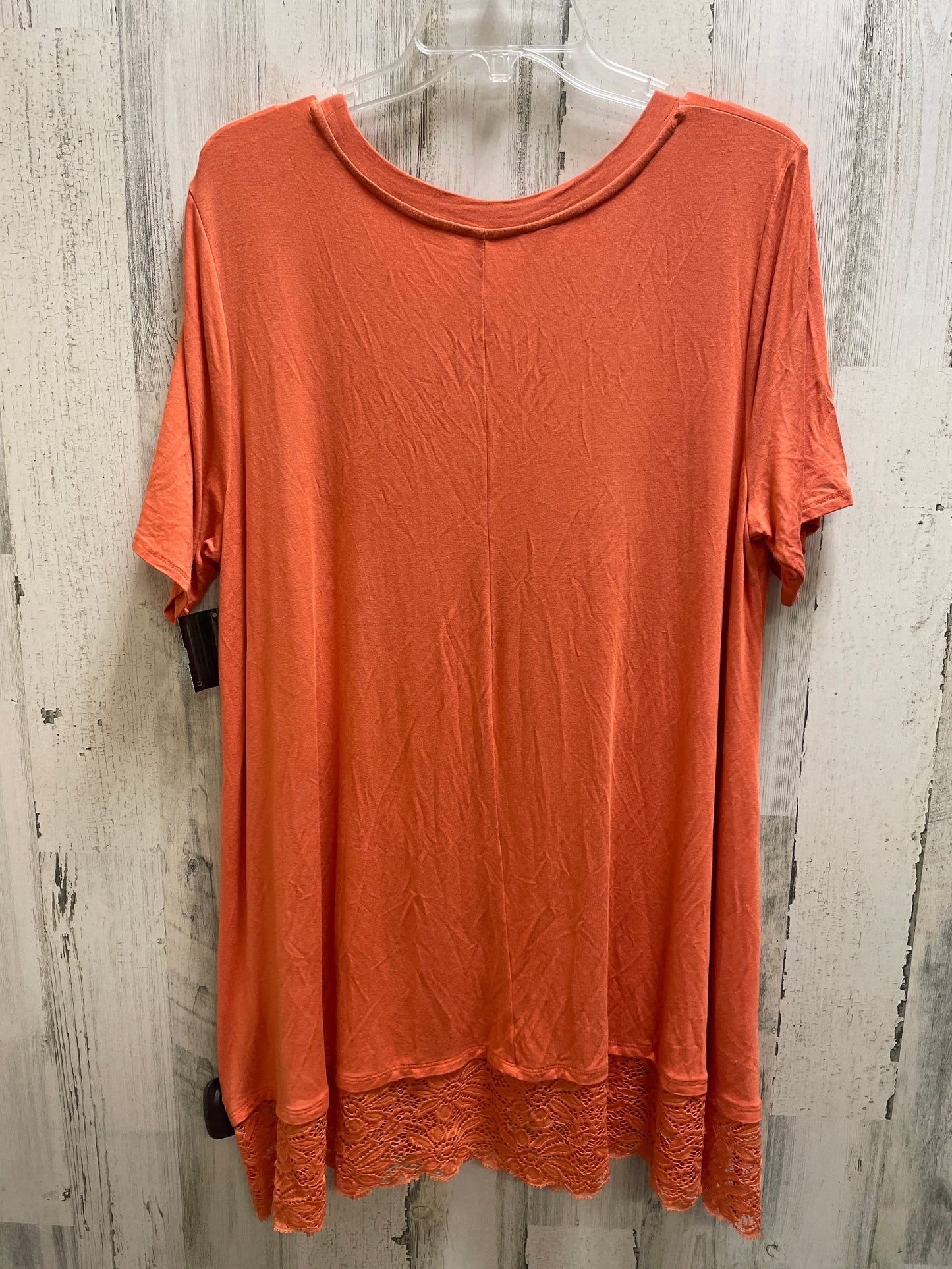 Orange Top Short Sleeve Clothes Mentor, Size 1x