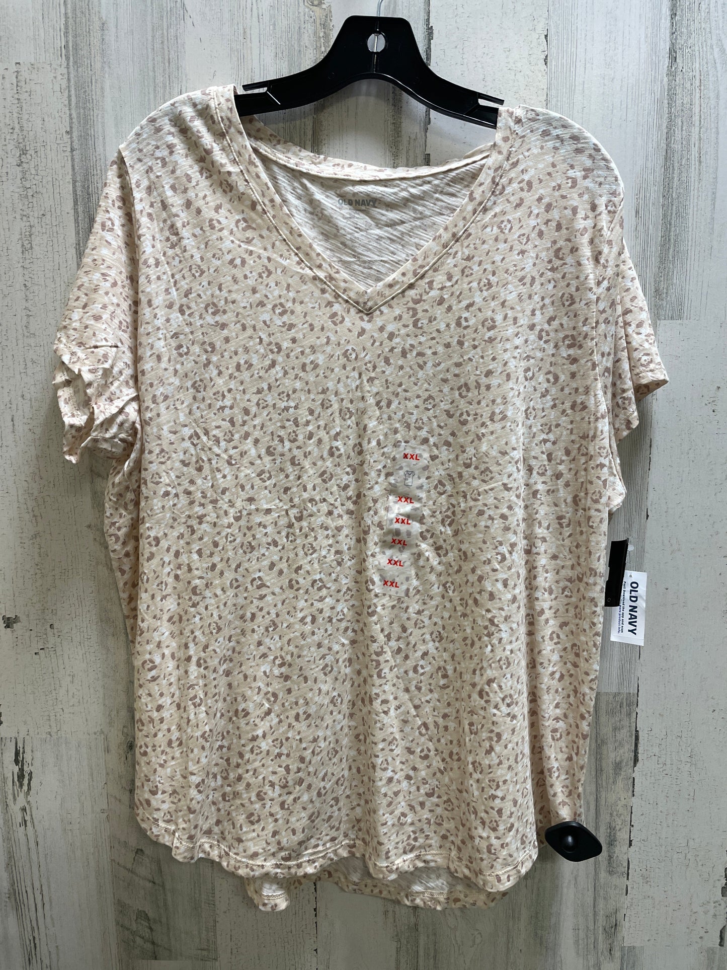 Top Short Sleeve By Old Navy In Tan, Size: 2x