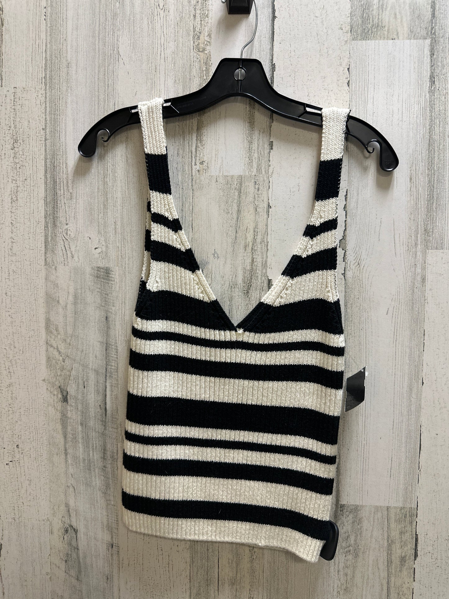 Black & White Top Sleeveless Maeve, Size L